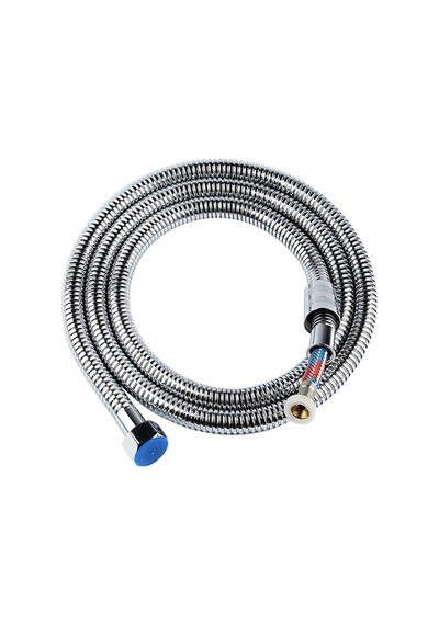 Premium Kalite 150 Cm Çelik Örgülü Krom Kaplama Duş Hortumu Duş Spirali G 1/2" Gri Krom Kaplama Diğer