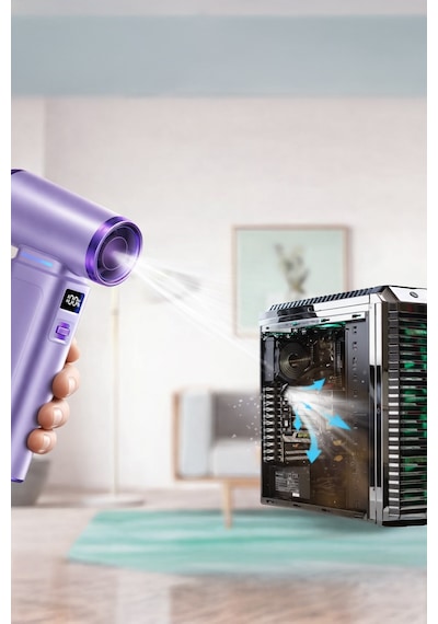 Mioji AD72 Pro 8000MAH 150000RPM Taşınabilir Güçlü Hava Üfleme Cihazı - Mor