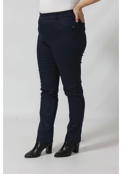 Moda Berray R002 Beli Lastikli Full Esnek Toparlayıcı Büyük Beden Pantolon Lacivert