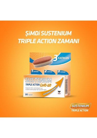 Sustenium Triple Action Coq-10 30 Tablet 2 Adet