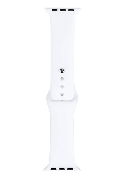 Mobilteam Watch Ultra 49mm Band Serisi Klasik Kordon Silikon Strap Kayış-beyaz