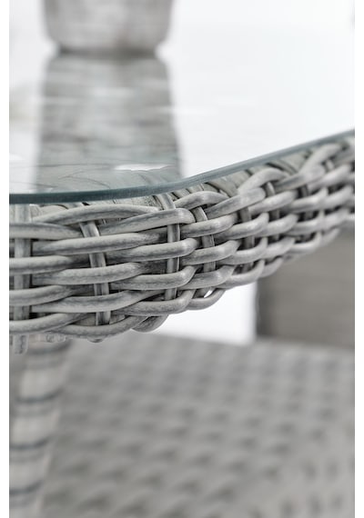 Deniz Rattan Puflu Bahçe Balkon Takımı 3+1+1 Gri Deniz Rattan Puflu Bahçe Balkon Takımı 3+1+1 Gri