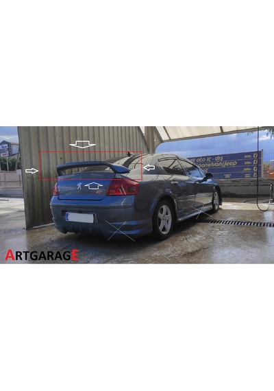 Pejo 407 Boyasız Gtx Modeli Yeni Bagaj Spoileri-fiberglass