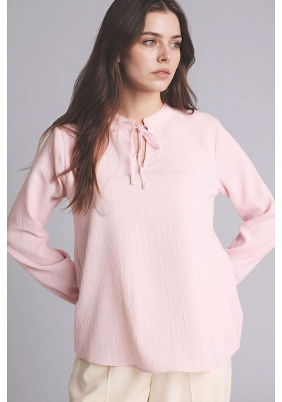 Defacto Gofre Dokulu Bluz H0491ax26sppn74 Pembe-pn74