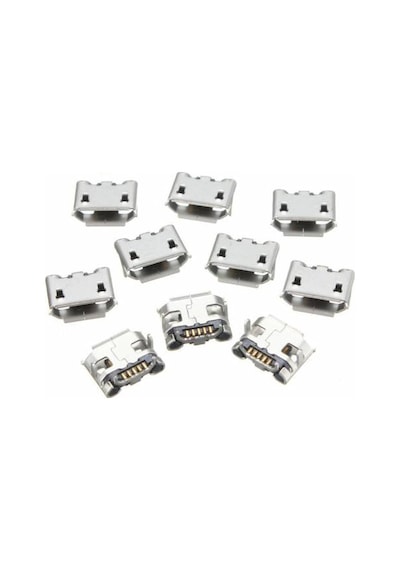 10 Adet 5 Pin Mikro Usb Şarj Soketi Dişi Micro Usb Soket Samsung Uyumlu