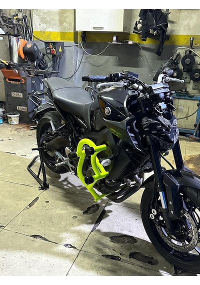 Yamaha Mt09 Uyumlu Ön Koruma Demiri Neon Sarı