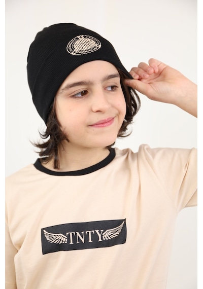 Toontoy Kids Toontoy Erkek Çocuk Baskılı Üçlü Eşofman Takım Bej