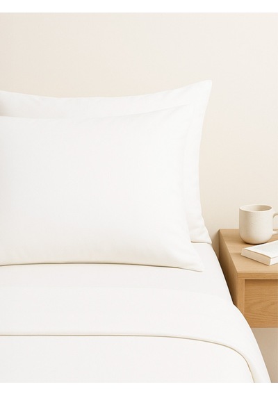 Purecomfort %100 Pamuk 2'li Yastık Kılıfı Seti Beyaz