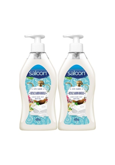 Saloon Beyaz Sabun Kokulu Sıvı Sabun 2 x 400 ML