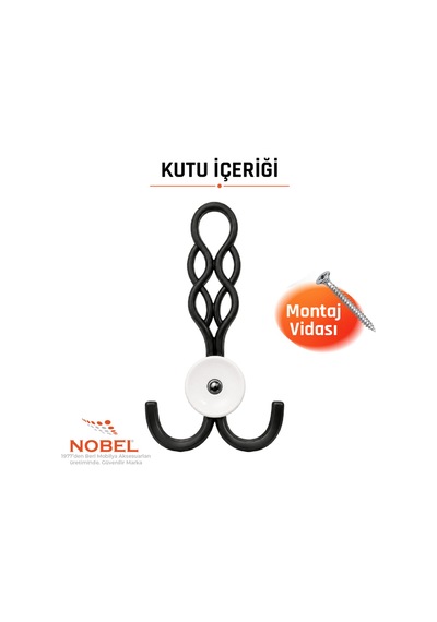Örgü Portmanto Askısı, Metal Vestiyer Askısı, Matsiyah, Duvar Ve Dolap Askılığı 5'li Set Vidalı Matsi Yah