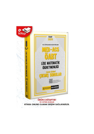 2026 Meb-ags Öabt Lise Matematik Öğretmenliği Tamamı Çözümlü Çıkmış Sorular E-kitap