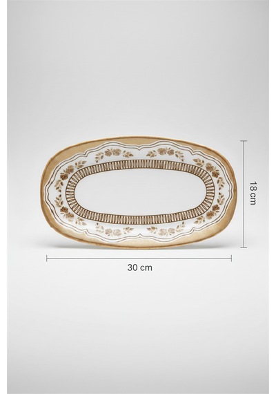 Valencia Oval Kayık Tabak 30cm Dijital Salda Rinart
