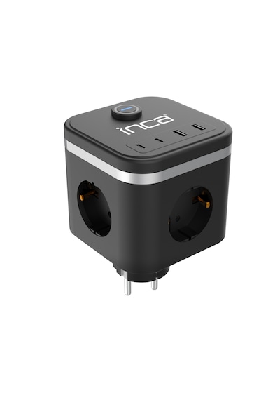 INCA IPW-47SY 3Port 2xUSB+2xType-C  Led Tuşlu Duvar Prizi
