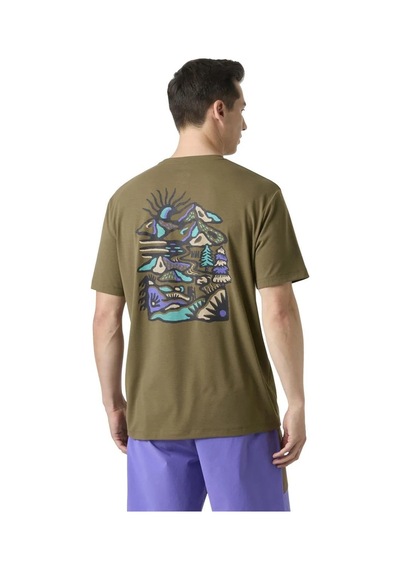 Helly Hansen Skog Recycled Graphic Erkek T-shirt-hha.63082 Kahverengi