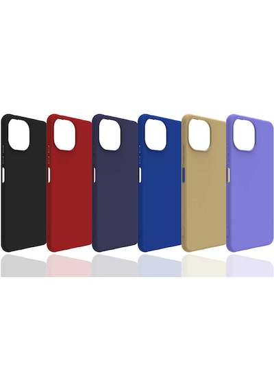 Noktaks - Xiaomi Uyumlu Xiaomi Mi 11 Lite - Kılıf Mat Soft Esnek Biye Silikon - Siyah T17168 Siyah