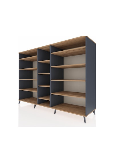 Kronos Dolap 11 Raflı 220x59x163 Antrasit-çam Atlas Çam - Antrasit