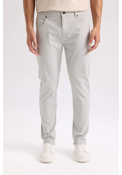 DeFacto Yazlık Gabardin Chino Kanvas Pantolon Slim Fit Dar Kesim Dar Paça Cepli B2089AX25SPGR296