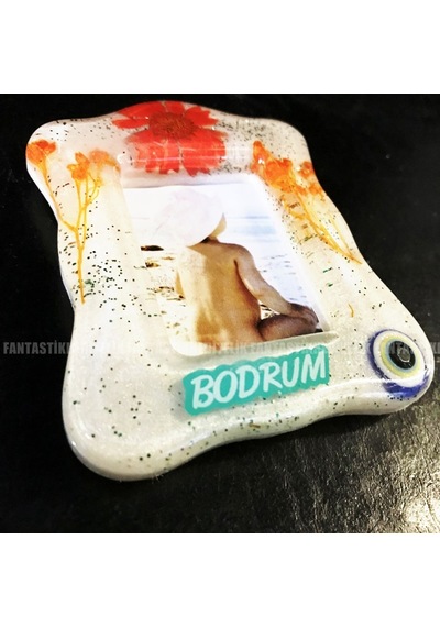 Bodrum Dikey Fotoğraf Resim Çerçevesi Buzdolabı Süs Magnet