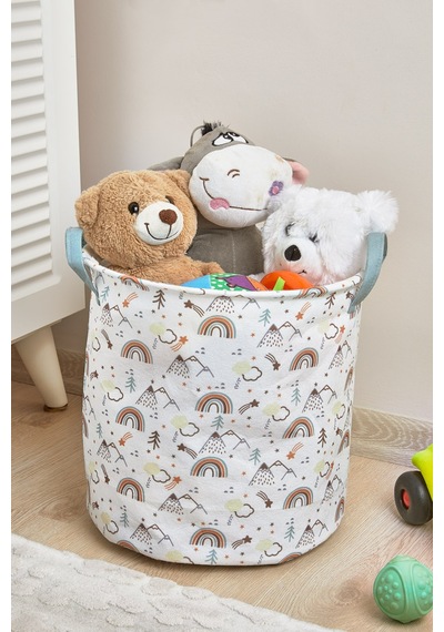 Serstil Rainbow Serisi Silindir Büyük Boy Sepet - 30 X 31 Cm Gökkuşağı