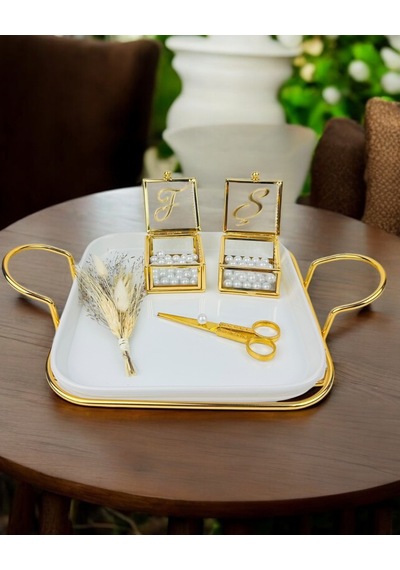 Endless Porselen Nişan Tepsisi Gold Gold