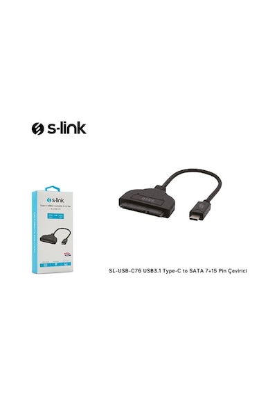 S-Link Sl-Usb-C76 Usb3.1 Type-C To Sata 7+15 Pin Çevirici