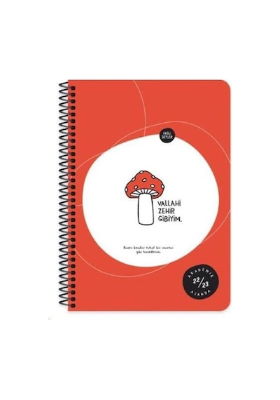 Keskin Color Hisli Şeyler 18.5 X 25 80 Yaprak Çizgili Defter - Vallahi Zehir Gibiyim. Kırmızı