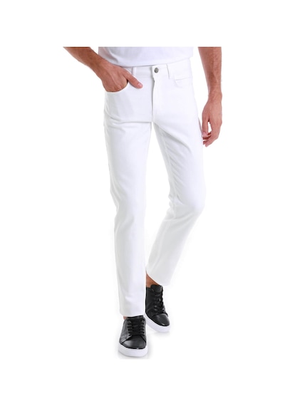 Hatemoğlu Beyaz Regular Fit Düz 5 Cep Pamuklu Kot Pantolon 29151023a001 001 Beyaz