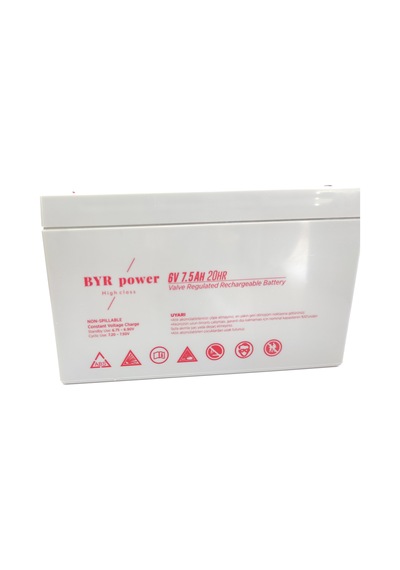 Byr Power Akülü Araba Aküsü 6V 7.5Ah 20Hr