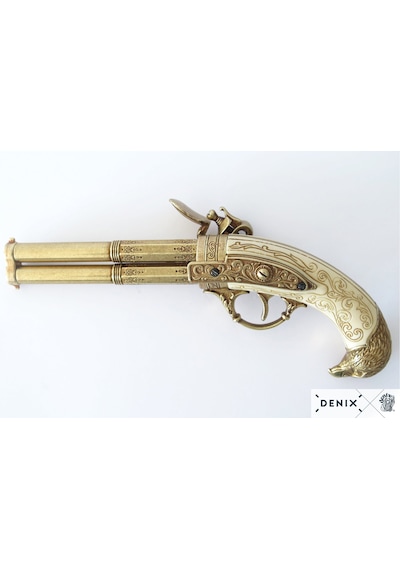 Denix 2 Barrel Eagle 18th France Pistol 30cm Koleksiyon Obje