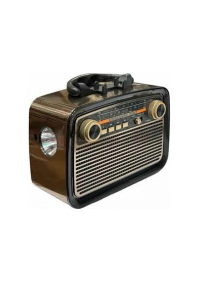 Nostalji Radyo Bluetooth Hoparlör Usb Sd Kart Girişli Led Fener Işıklı Taşınabilir Bataryalı Hoparlö