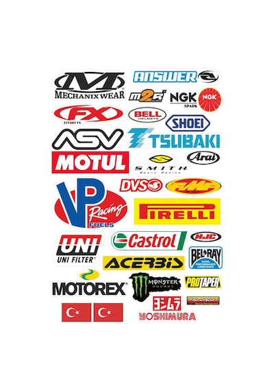 Motosiklet Marka Sticker Seti