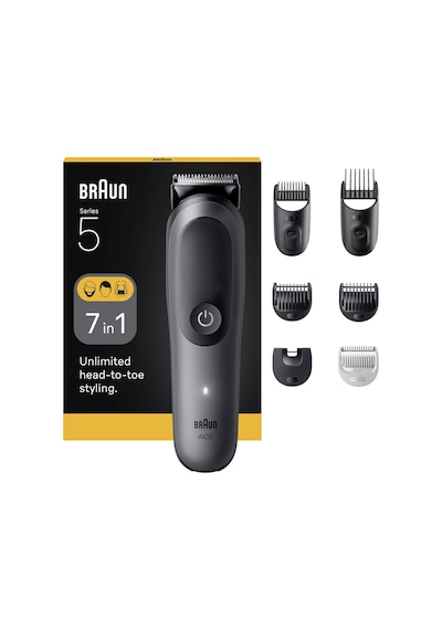 Braun Hepsi Bir Arada Series 5, 7 Si 1 Arada Tıraş Kiti, Keskin Bıçak, Vücut Tıraşı Aıo5520
