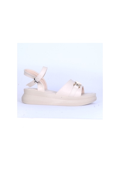 Moda Ayakkabı 148 Ortopedik Kadın Sandalet Ayakkabı Krem