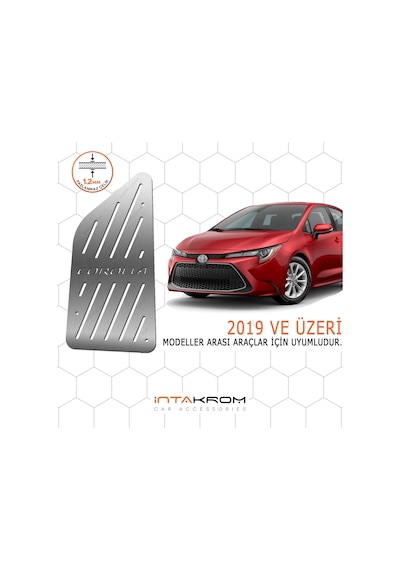 Toyota Corolla Uyumlu Krom Ayak Dinlendirme Pedalı 2019 ve Üzeri