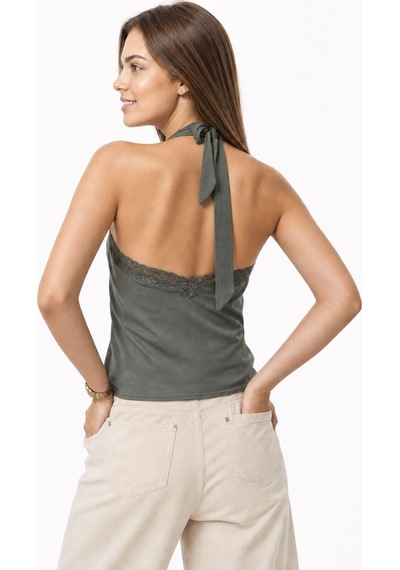 LOFT Slim Fit Kadın Bluz K.kol Sage