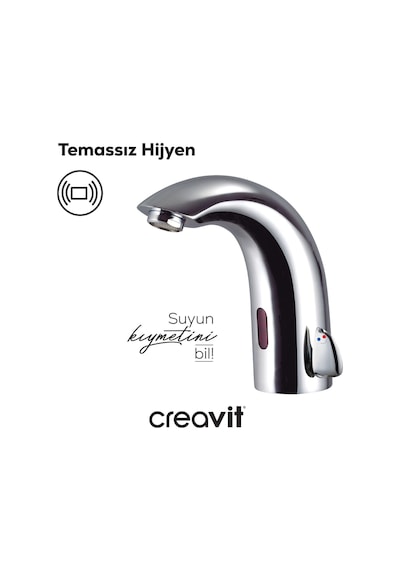Creavit Fotoselli Lavabo Armatürü Çift Su Girişli Ac/dc Bt.es2210