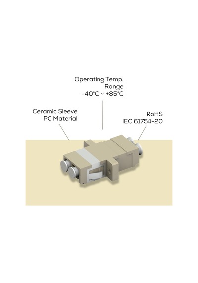 Alfafonet Lc/pc Dubleks Multimode Om2 Fiber Optik Adaptör 1 Paket - 25 Adet