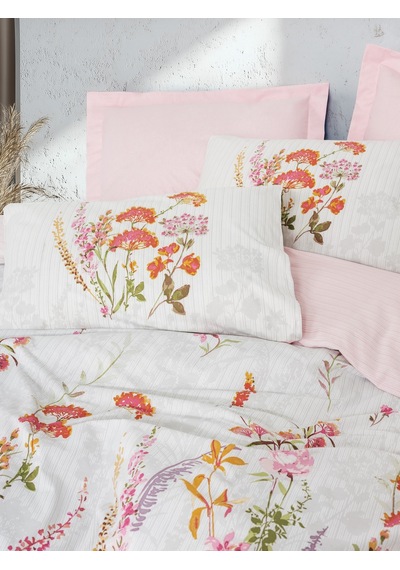 Cotton Box Çift Kişilik Nevresim Takımı Lilura Pembe Pembe