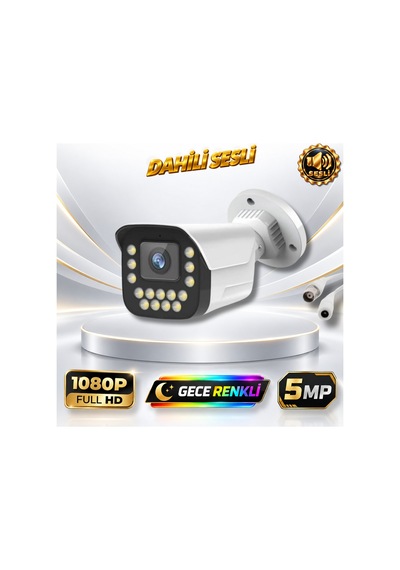 9 Kameralı Sesli Güvenlik Kamerası Seti 5mp Yapay Zeka Gece Renkli Görüş 21 Warm Led Ultra Hd 915ws