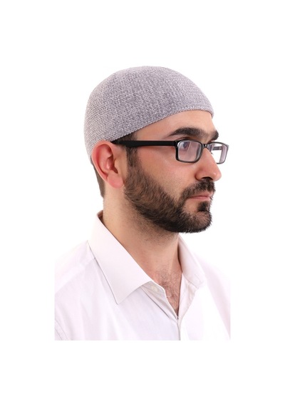 Kışlık Kadife Takke - Gri (554322599)