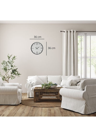 Soft Beyaz 36 Cm Dekoratif Duvar Saati Çok Renkli
