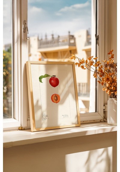 Doğal Mutfak Hissi Ahşap Çerçeveli Poster Tablo 113