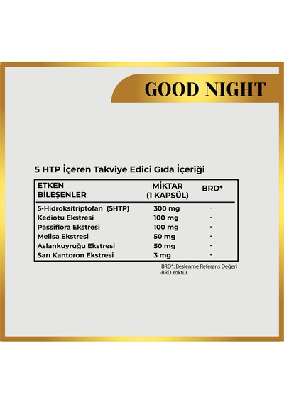 Neopro Goodnight 5 Bileşenli Rahatlatıcı Gece Formülü Takviye Edici Gıda 30 Kapsül