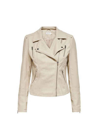 Only Onlgemma Faux Leather Bıker Otw Noos Bej