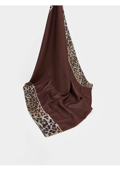 Lc Waikiki Kahverengi Leopar Desenli Kadın Şal