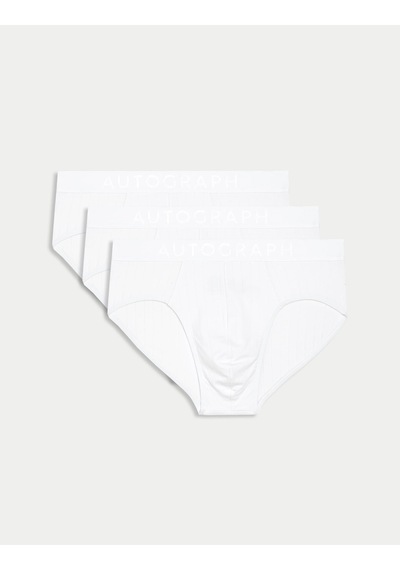 Marks & Spencer 3'lü Supima Brief Boxer Seti T14005307a Beyaz