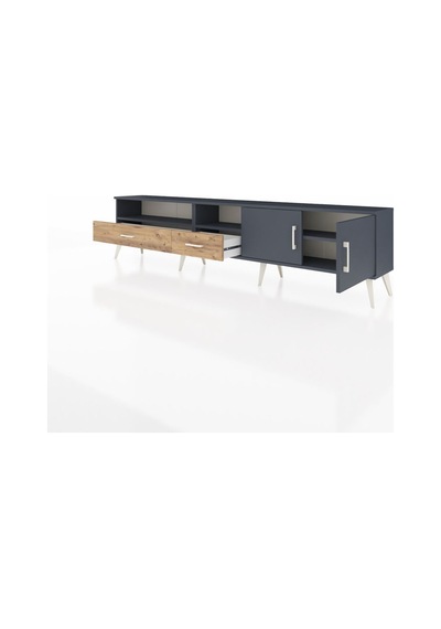 Arges Tv Ünitesi 3 Raflı 2 Çekmeceli 2 Kapaklı 220x30x51 Antrasit-antrasit/çam Antrasıt/atlas Çam - Antrasıt Arges Tv Ünitesi 3 Raflı 2 Çekmeceli 2 Kapaklı 220x30x51 Antrasit-antrasit/çam Antrasıt/atlas Çam - Antrasıt