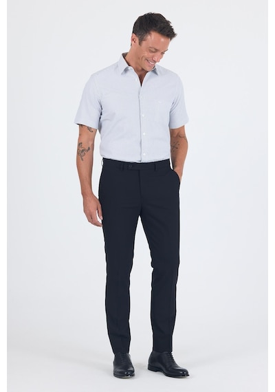 İmza Siyah Esnek Yandan Cepli Slim Fit Classic Pantolon 1003250013 Siyah