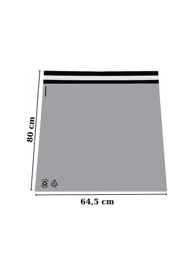 Kargo Poşeti Gri 50,5 X 46 Cm 25 Adet