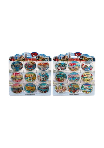 Magicool İstanbul Temalı Silikon Buzdolapı Süsü Magnet 9'lu Set